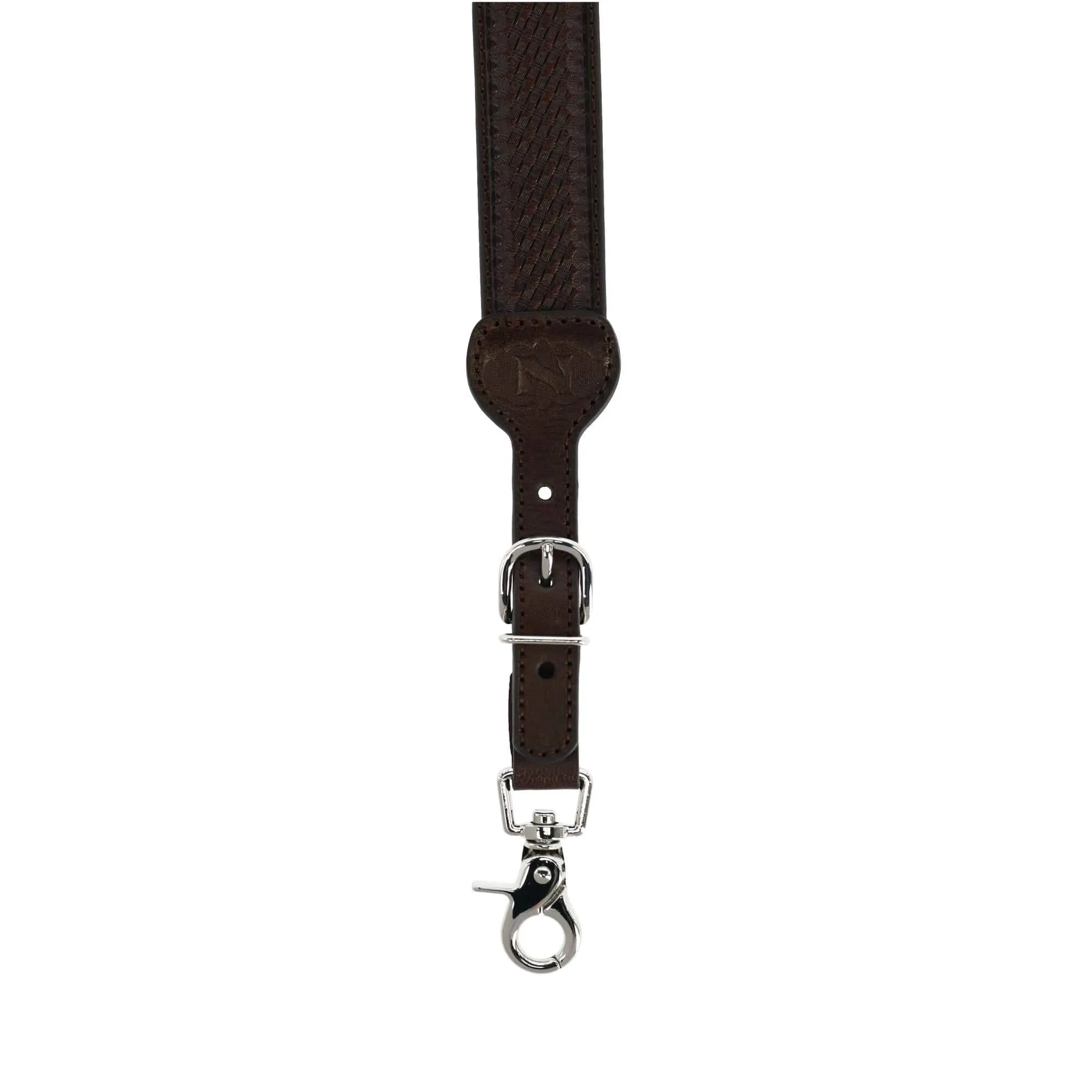 Nocona Belt Co Men's Big & Tall Leather Braided Suspenders with Buckle Ends