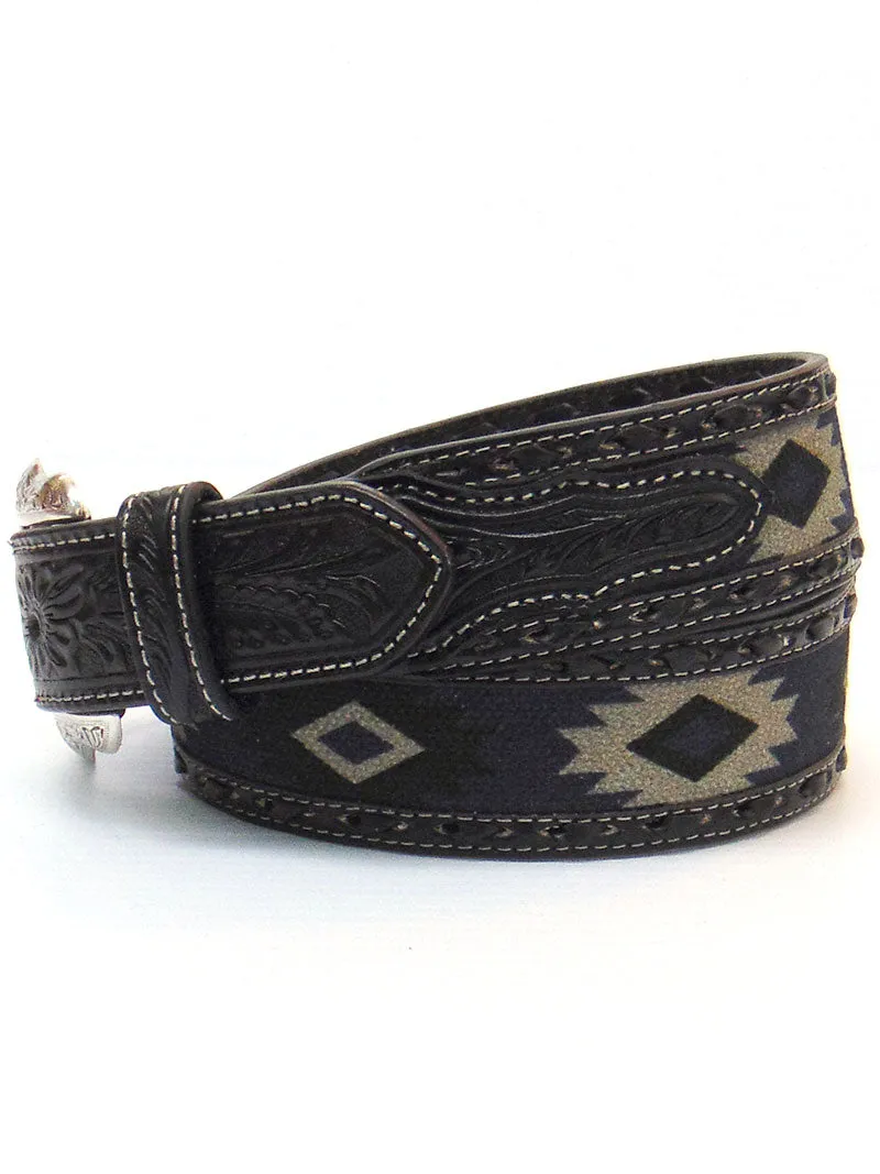 Nocona N210002706 Mens Southwest Fabric Western Belt Buck Lace Grey - B