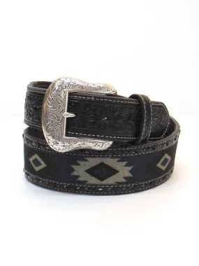 Nocona N210002706 Mens Southwest Fabric Western Belt Buck Lace Grey - B