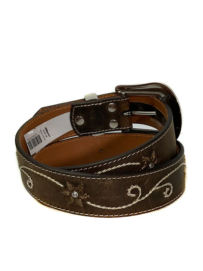 Nocona N3447044 Ladies Embroidered Belt Brown