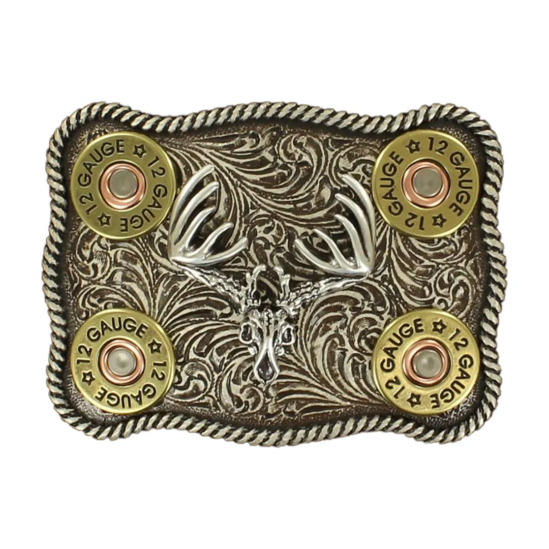 Nocona Skull Shotgun Shell Belt Buckle