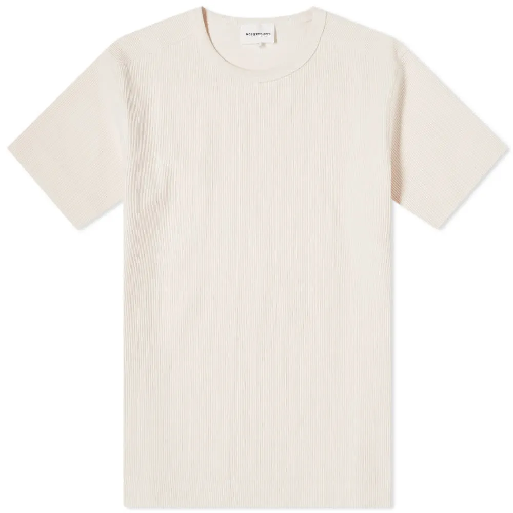 Norse Projects Johannes Compact Waffle T-ShirtEcru