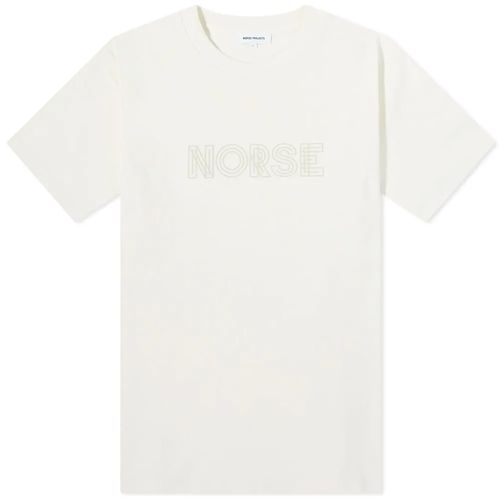 Norse Projects Johannes Norse Logo T-ShirtEcru