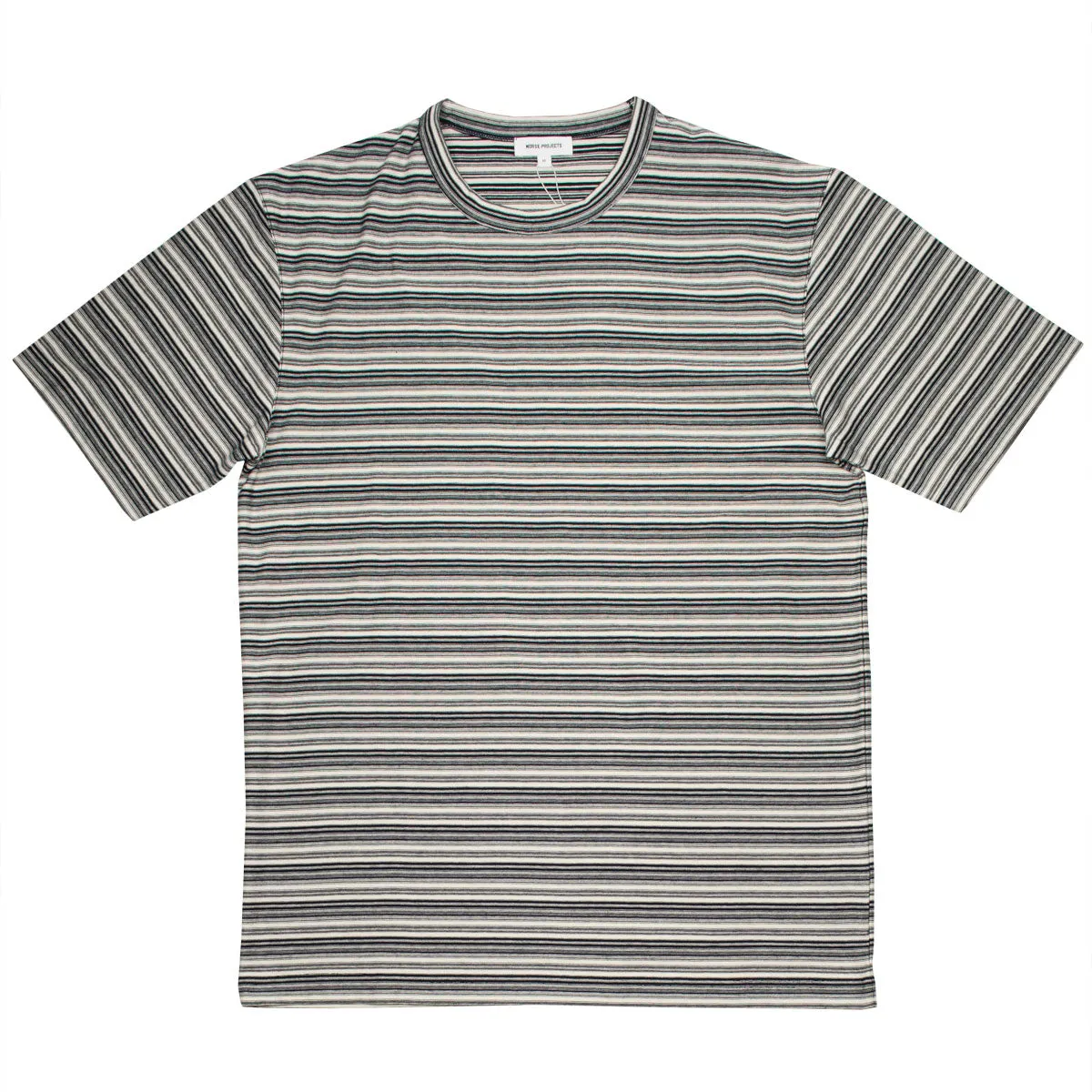 Norse Projects - Johannes Reversed Mini Stripe T-shirt - Dark Navy