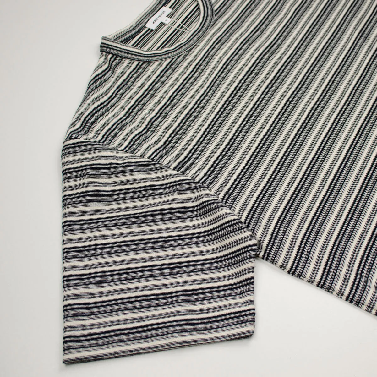 Norse Projects - Johannes Reversed Mini Stripe T-shirt - Dark Navy