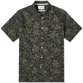 Norse Projects Short Sleeve Oscar Print ShirtBeech Green