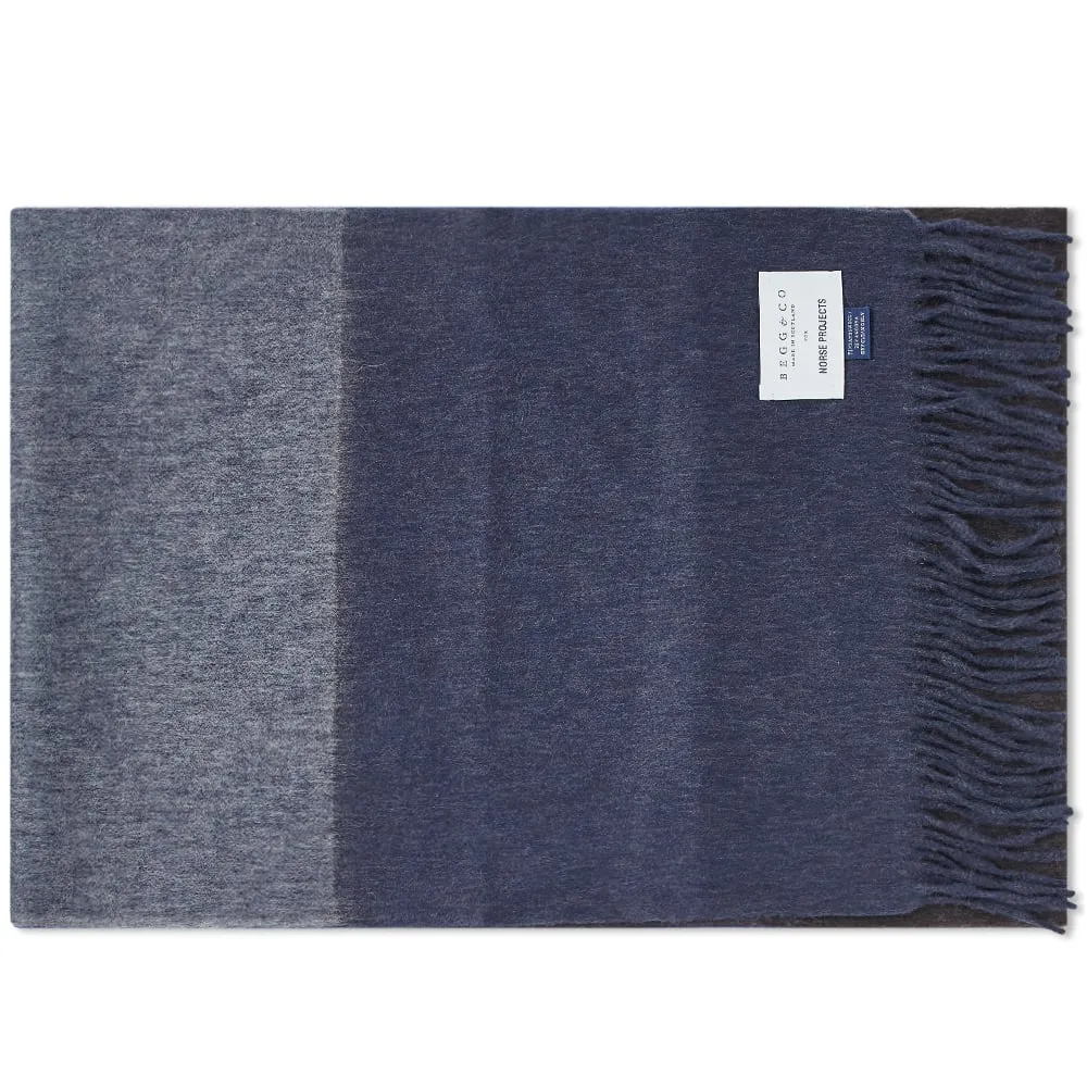 Norse Projects x Begg & Co. ScarfNavy Multi Stripe