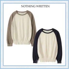 NOTHING WRITTEN  |Office Style V-neck & Crew neck