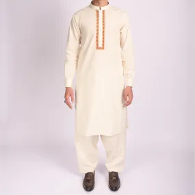 Off White Shalwar Qameez