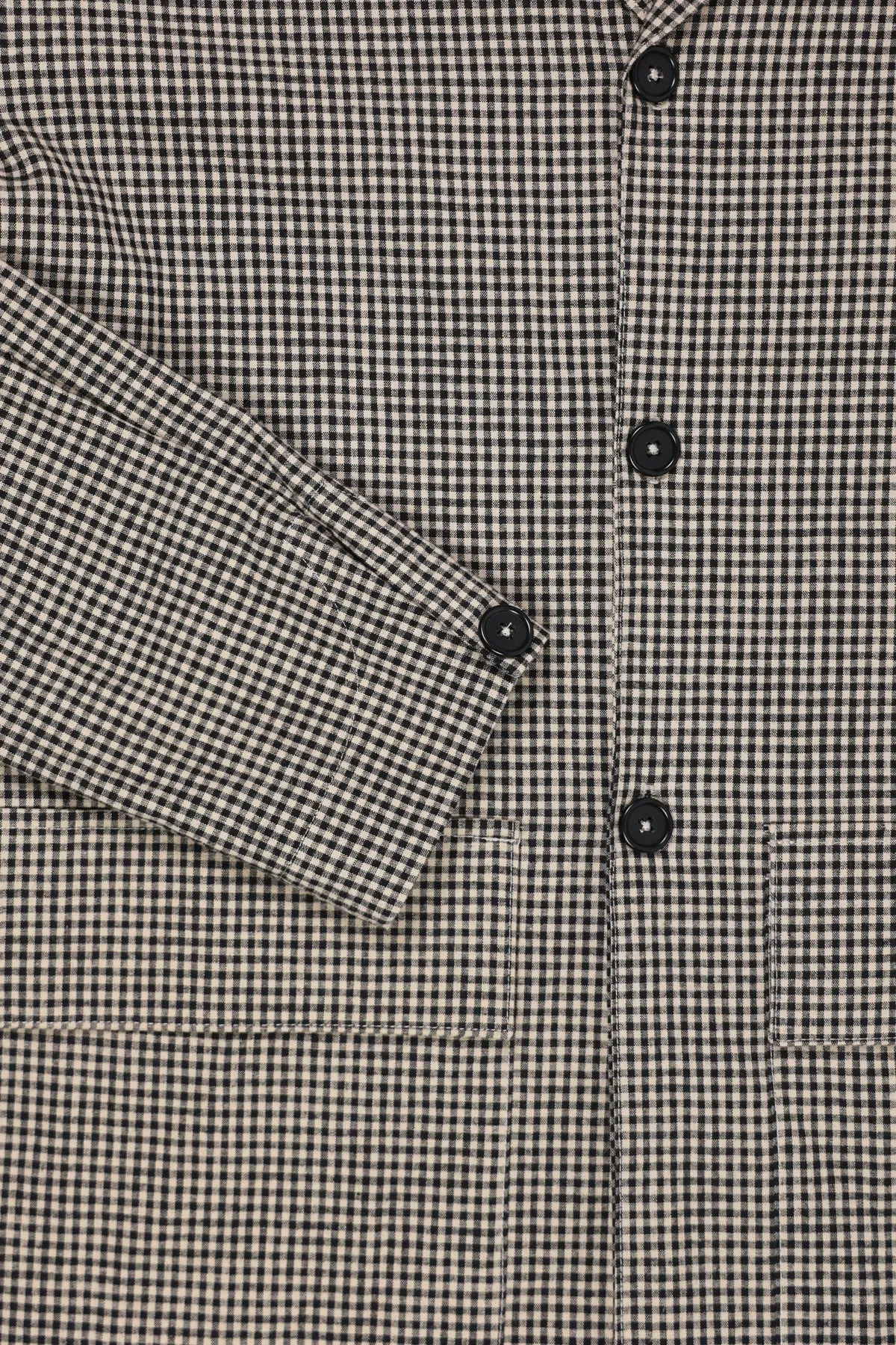 Office Jacket - Black and Tan Gingham