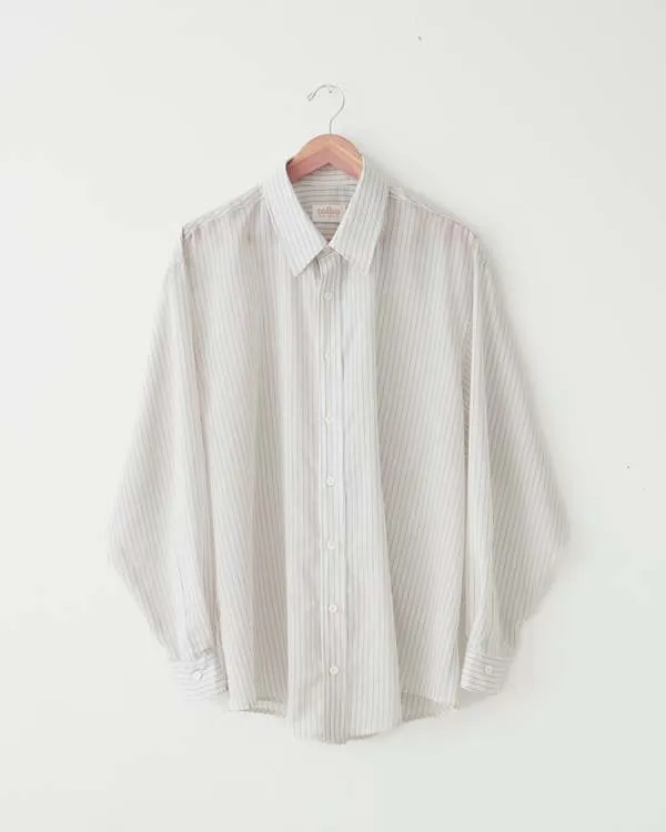 Office Shirt - White Striped