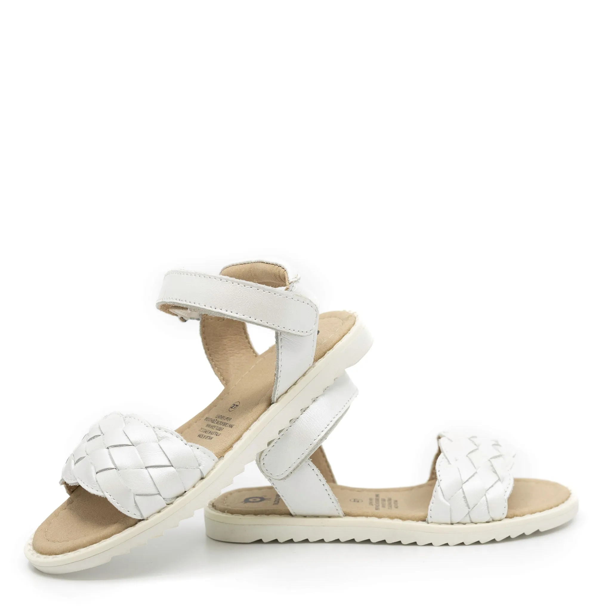 Old Soles White Braided Velcro Sandal