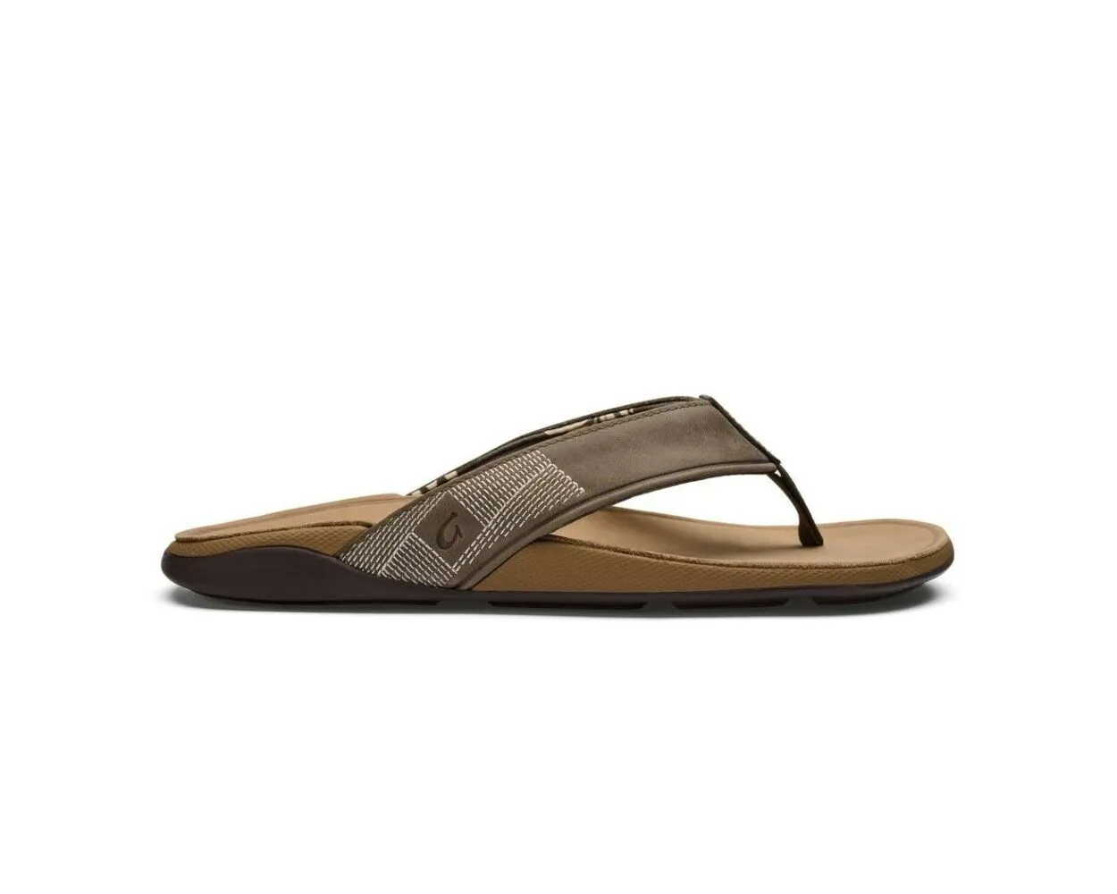 OluKai Mens Tuahine Waterproof Leather Beach Sandals