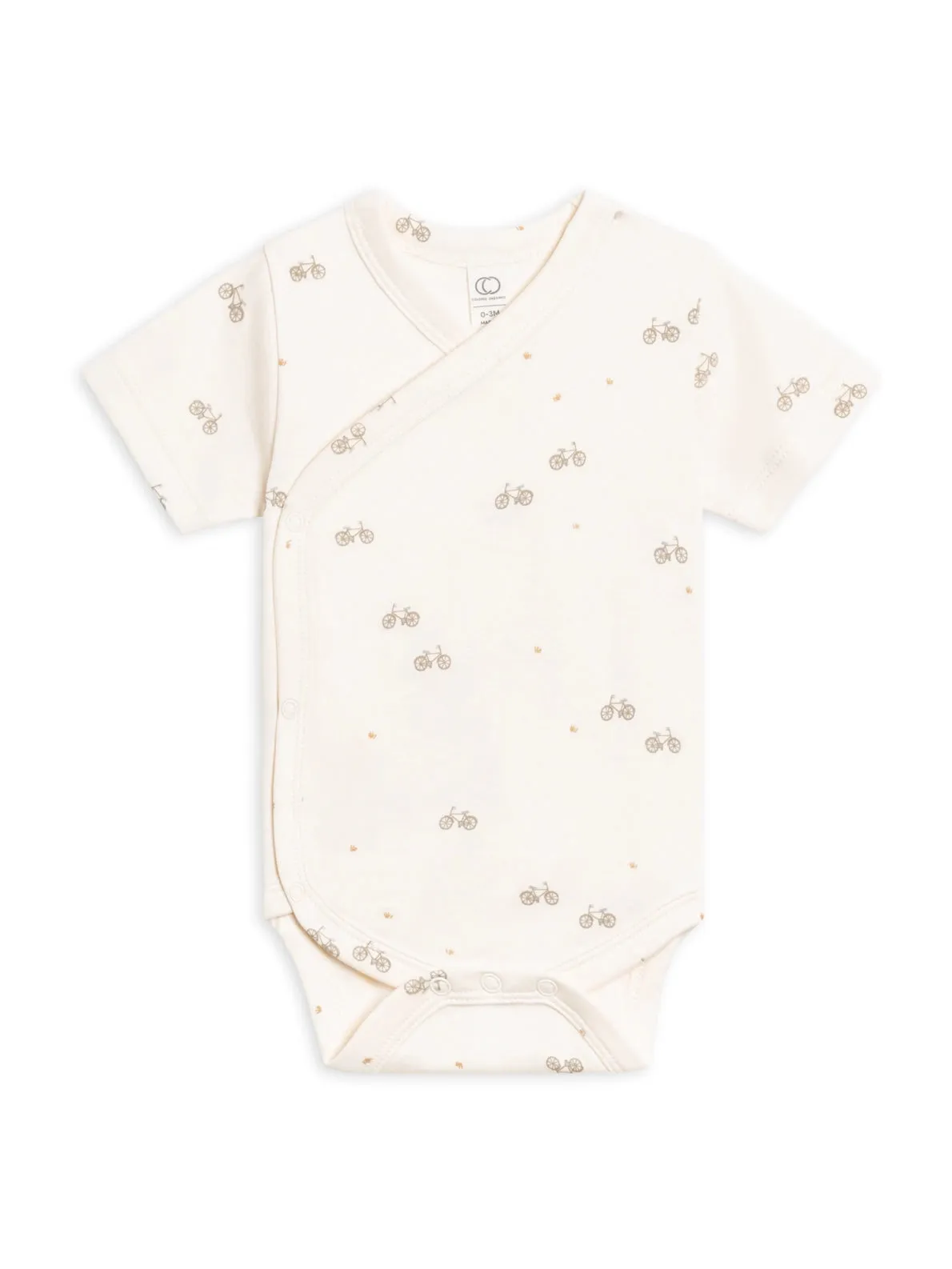 Organic Lark S/S Kimono Bodysuit - Bicycle / Mist