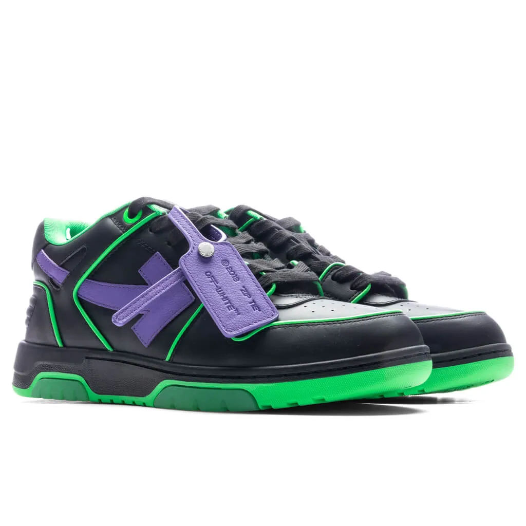 Out of Office Outlined - Green Fluorescent/Purple