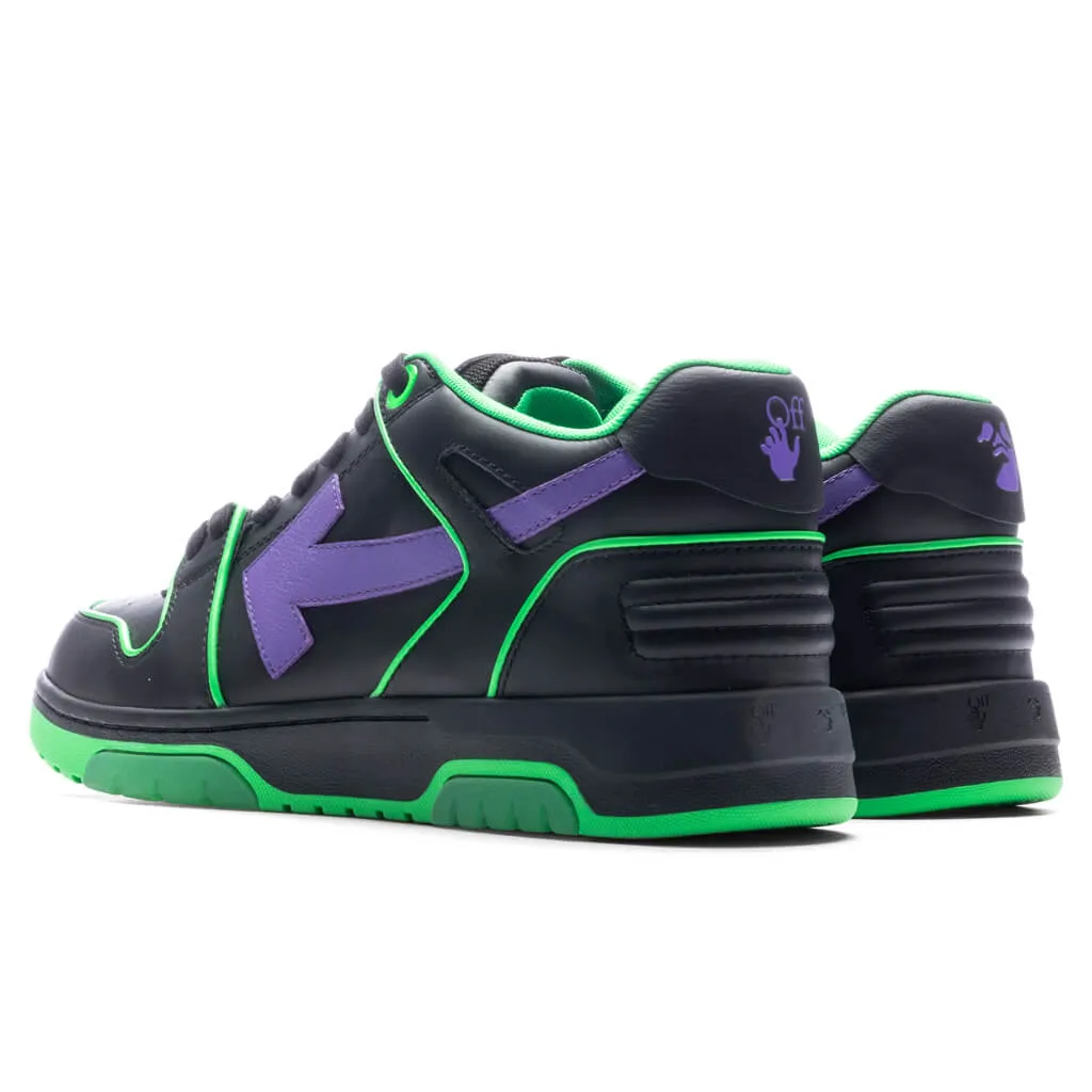 Out of Office Outlined - Green Fluorescent/Purple