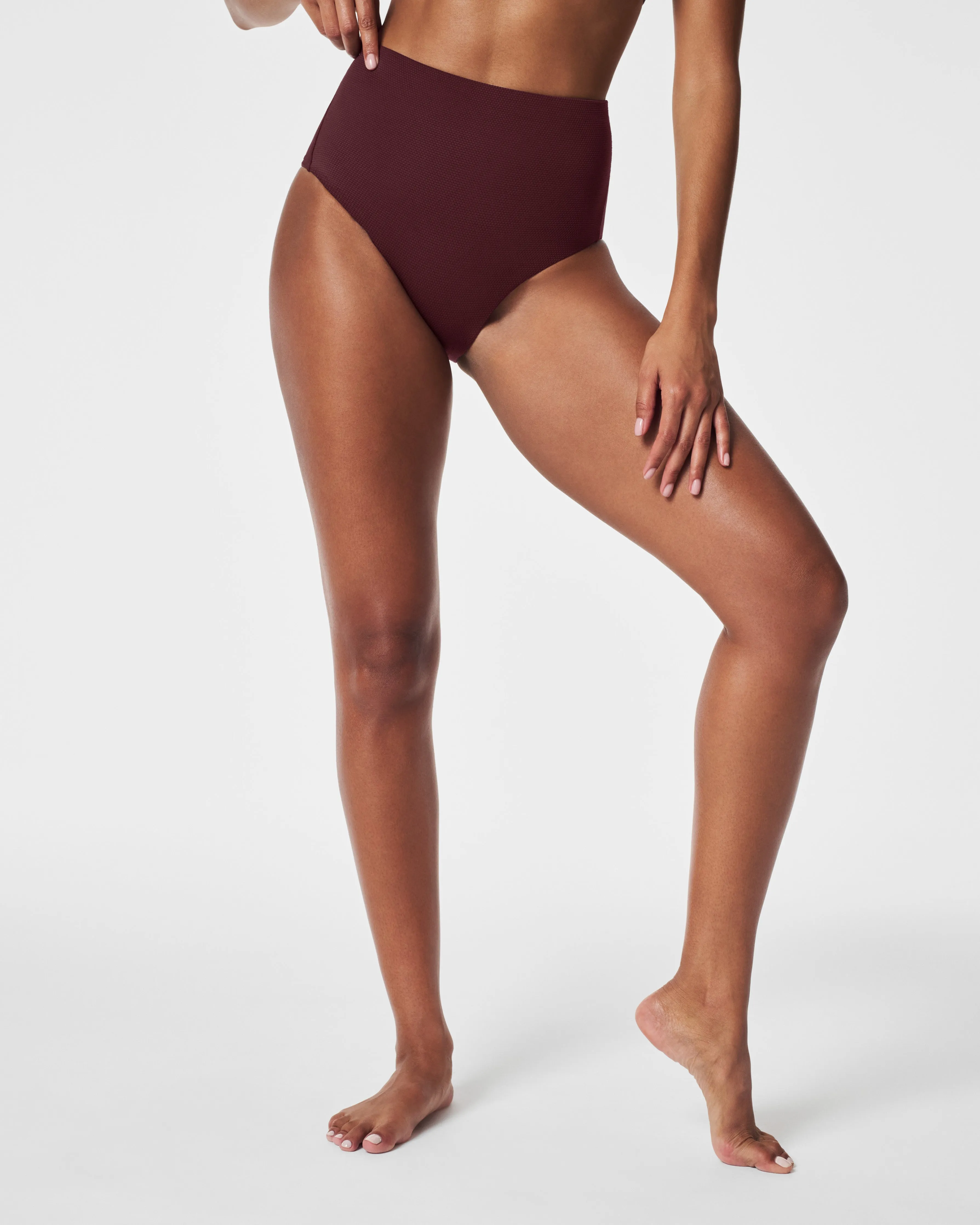 Pique Shaping Swim, Ultra Hi-Rise Cheeky Bottom