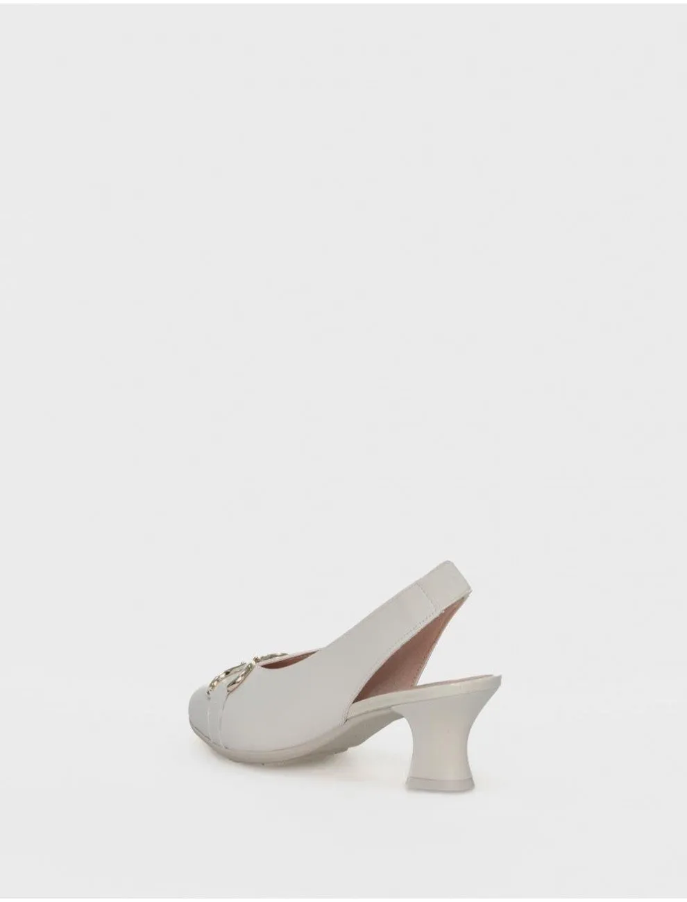 Pitillos Off White Slingback Heel