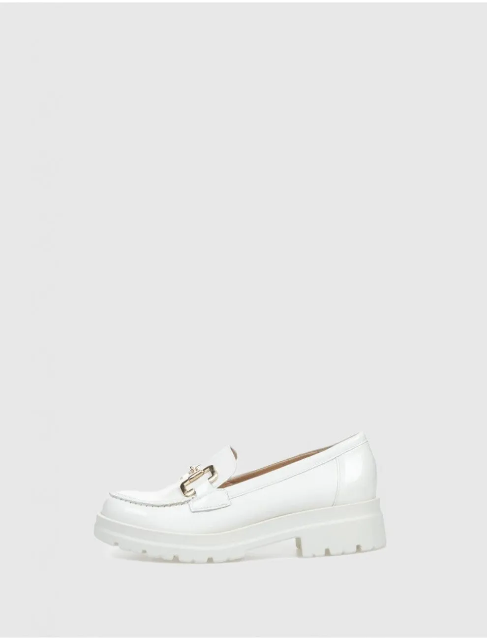 Pitillos Patent Leather Loafer Off White