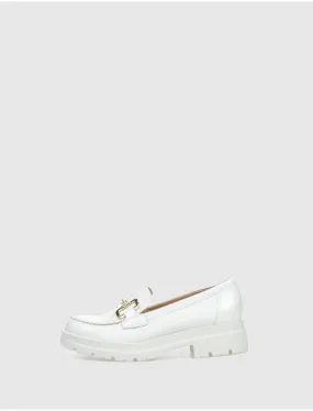 Pitillos Patent Leather Loafer Off White