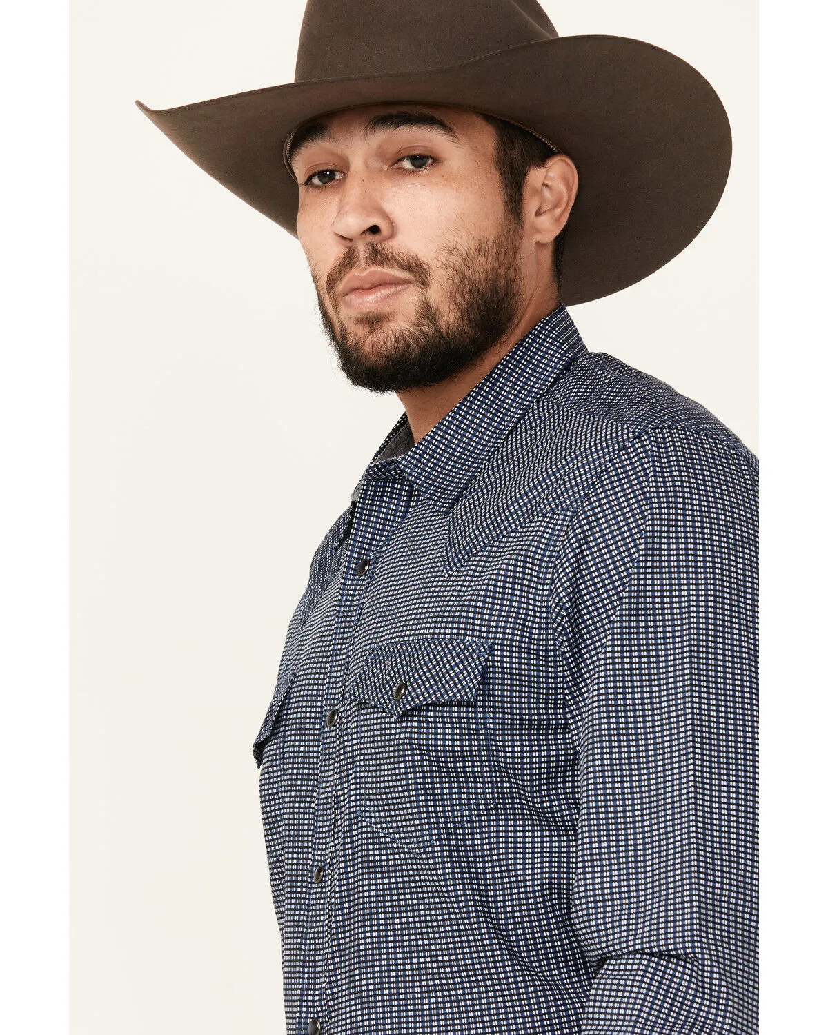 Product Name:  Cody James Men's Old West Checkered Print Long Sleeve Snap Western Shirt