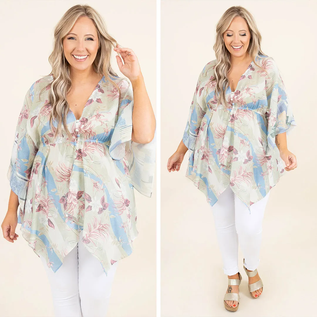 Quality Self Kimono, Sage Multi