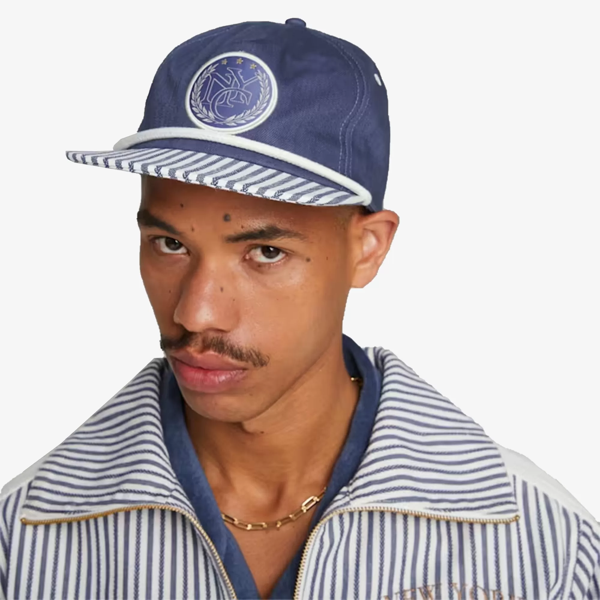 RHUIGI FLAT BRIM CAP 'INKY BLUE'