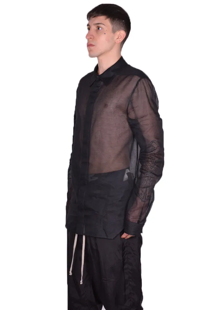 RICK OWENS MEN RU01D3299 OR OFFICE SHIRT BLACK