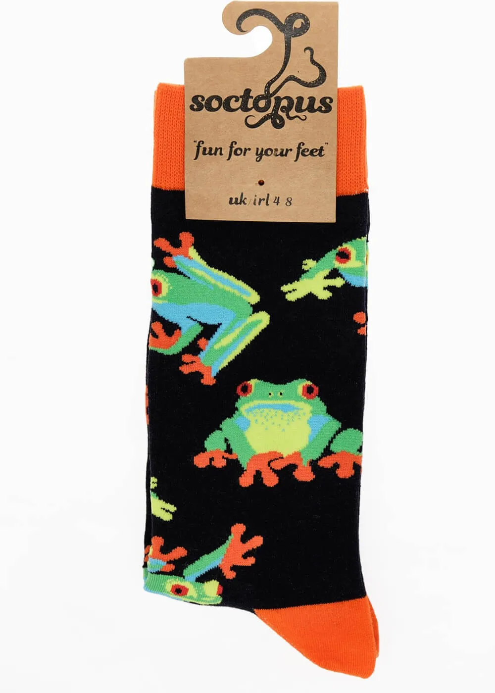 Soctopus Ribbit! Frog Socks Dark Navy