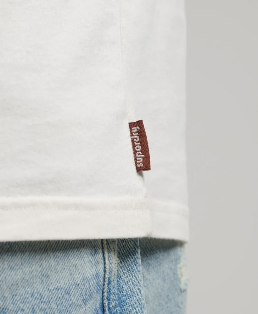 Superdry Vintage Narrative Crew Neck T-Shirt Off White