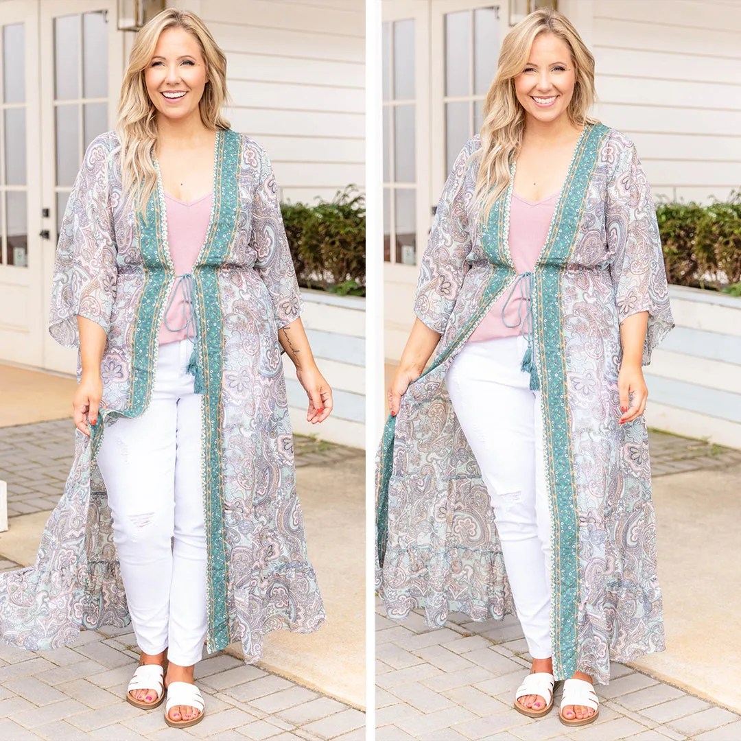 Treasure Island Kimono, Sage