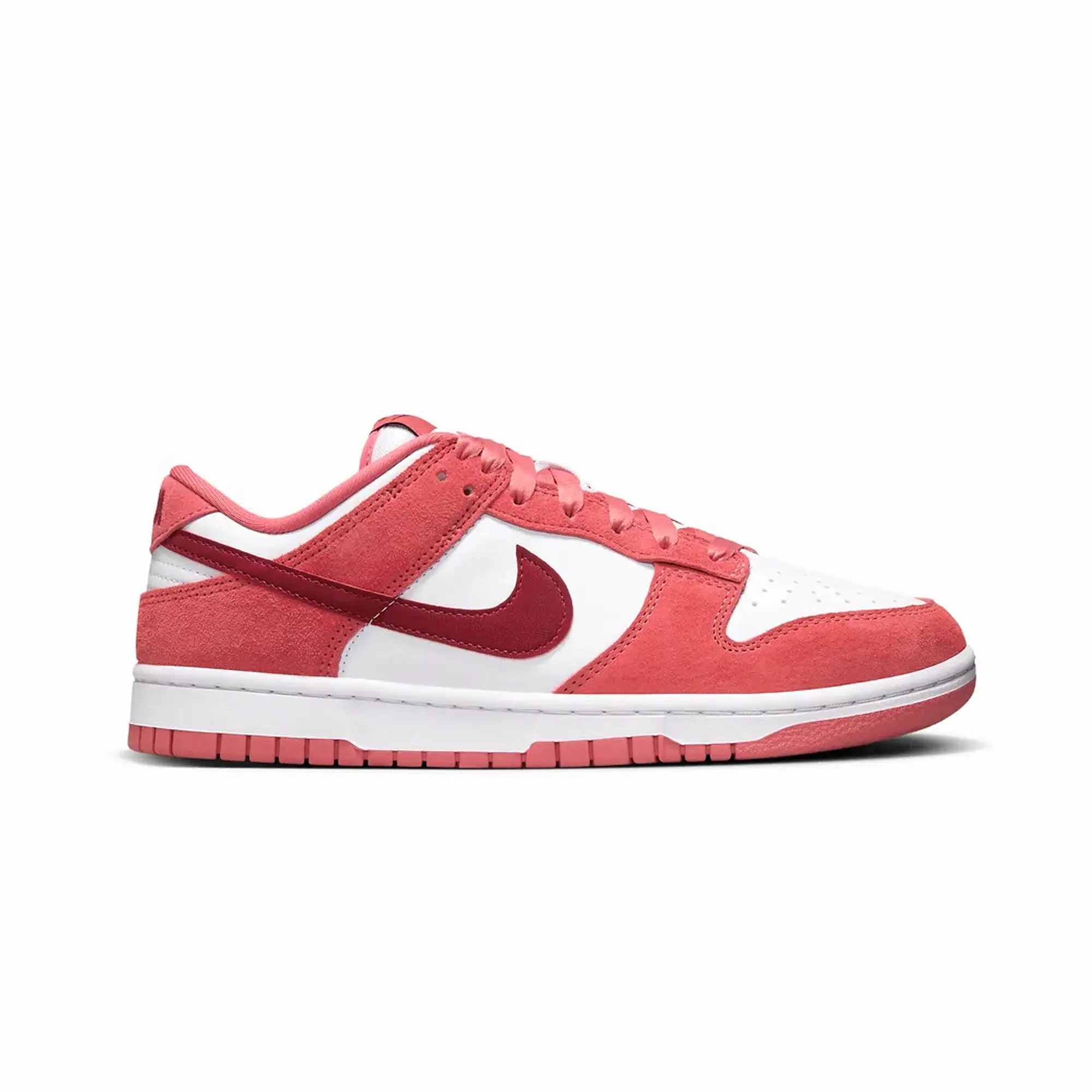 WMN'S DUNK LOW 'WHITE/TEAM RED-ADOBE-DRAGON RED'