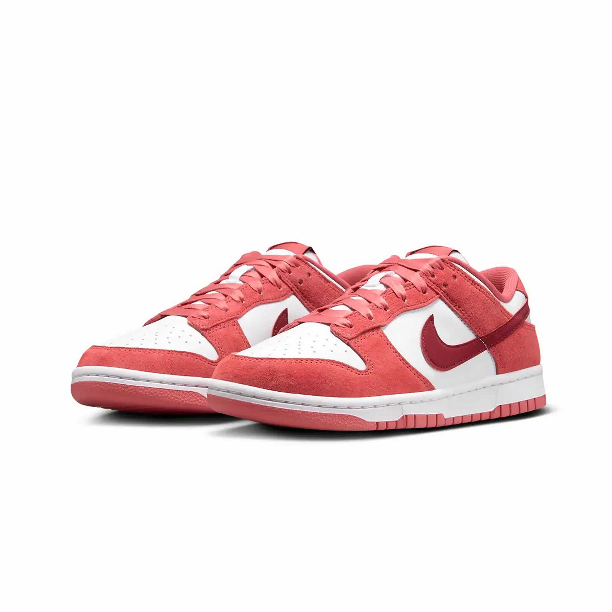 WMN'S DUNK LOW 'WHITE/TEAM RED-ADOBE-DRAGON RED'