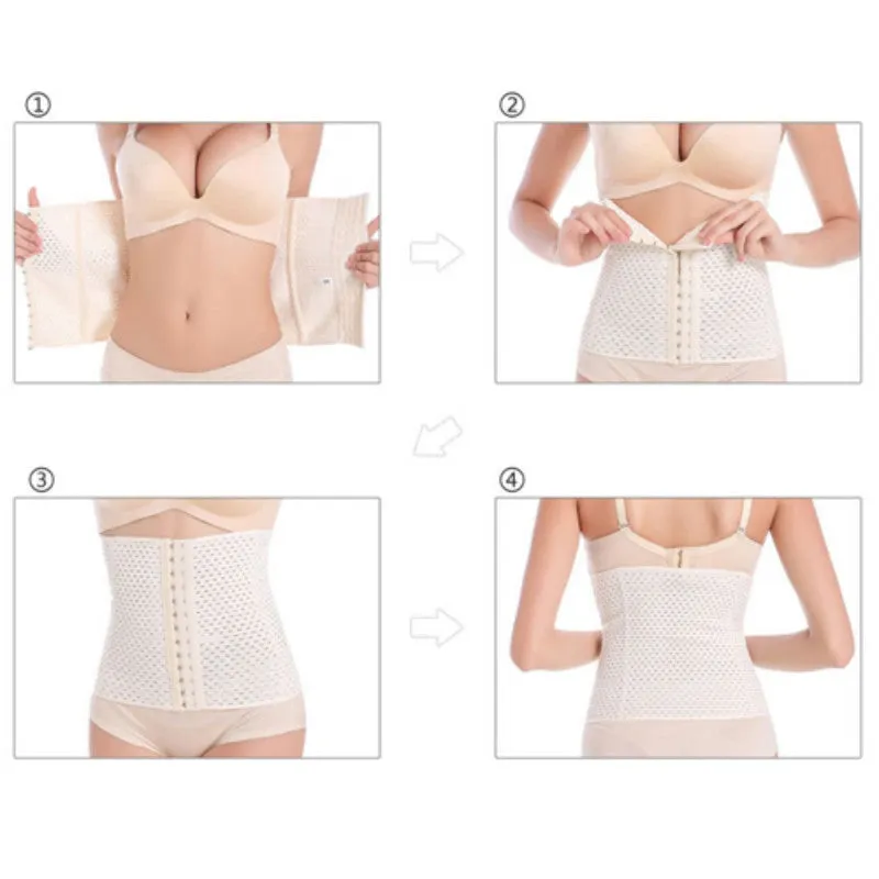 Women Body Shaper Latex Rubber Waist Trainer Cincher Underbust Corset Shapewear SM6