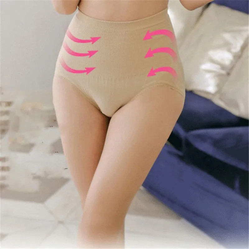 Women High Waist Solid Body Shaper Panties Postpartum Tummy Waist Trainer Corsets UnderwearSM6