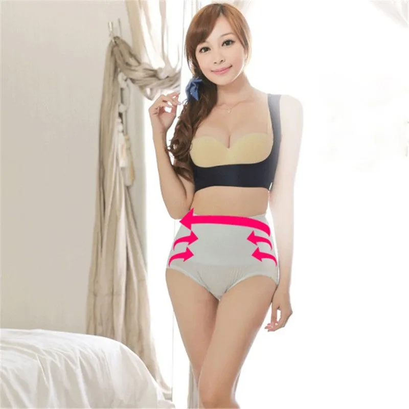 Women High Waist Solid Body Shaper Panties Postpartum Tummy Waist Trainer Corsets UnderwearSM6