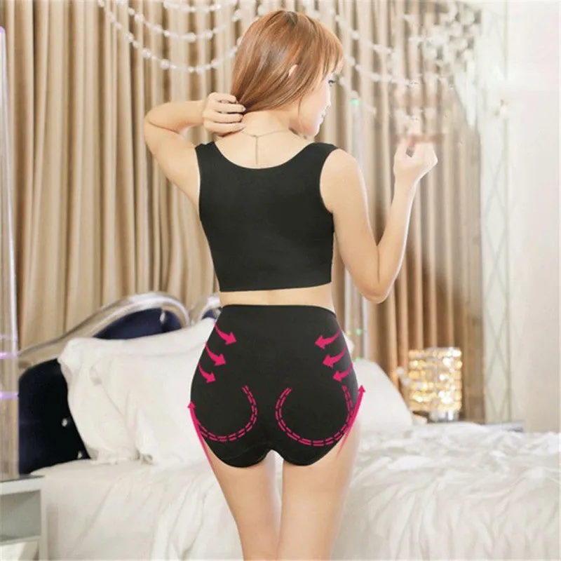 Women High Waist Solid Body Shaper Panties Postpartum Tummy Waist Trainer Corsets UnderwearSM6