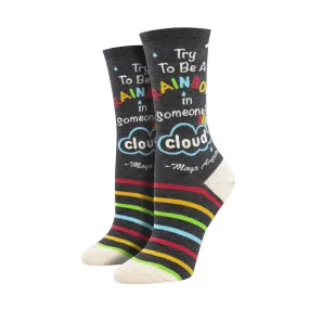 Women's Maya Angelou Be A Rainbow Socks