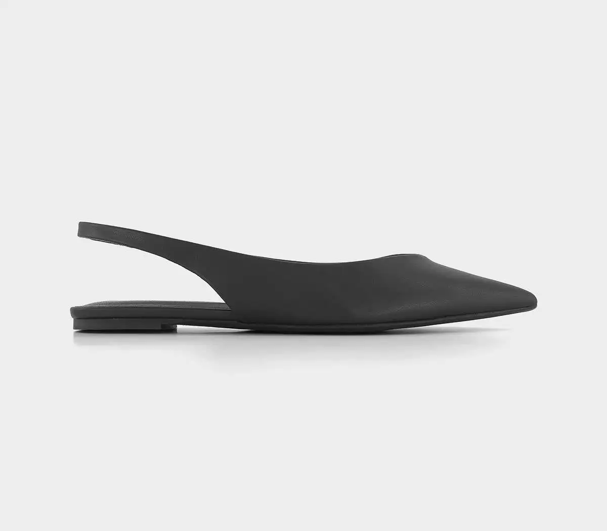 Womens Office Fling Pointed Sling Backs Black