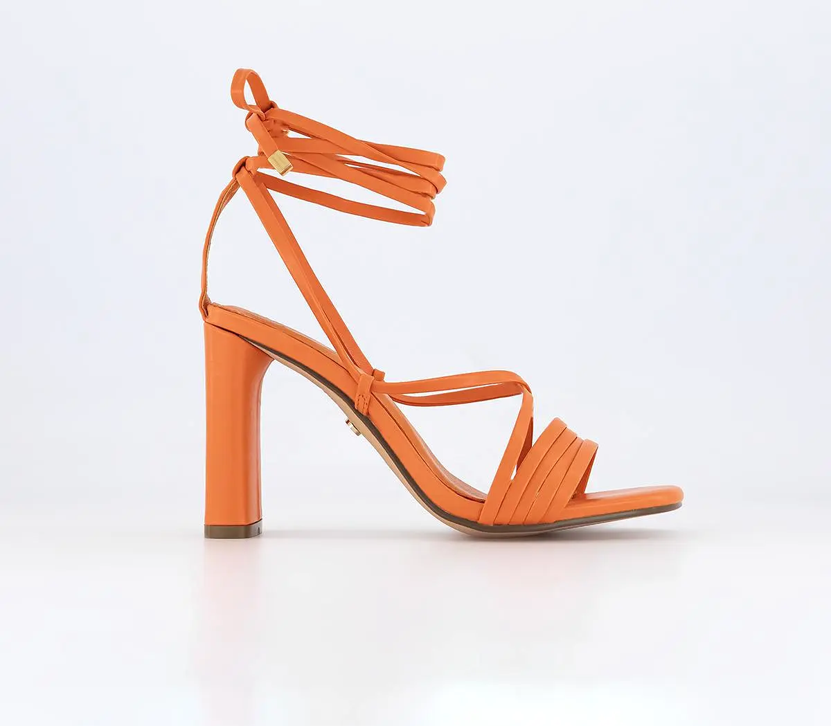 Womens Office Heritage  Multistrap Block Heels Orange