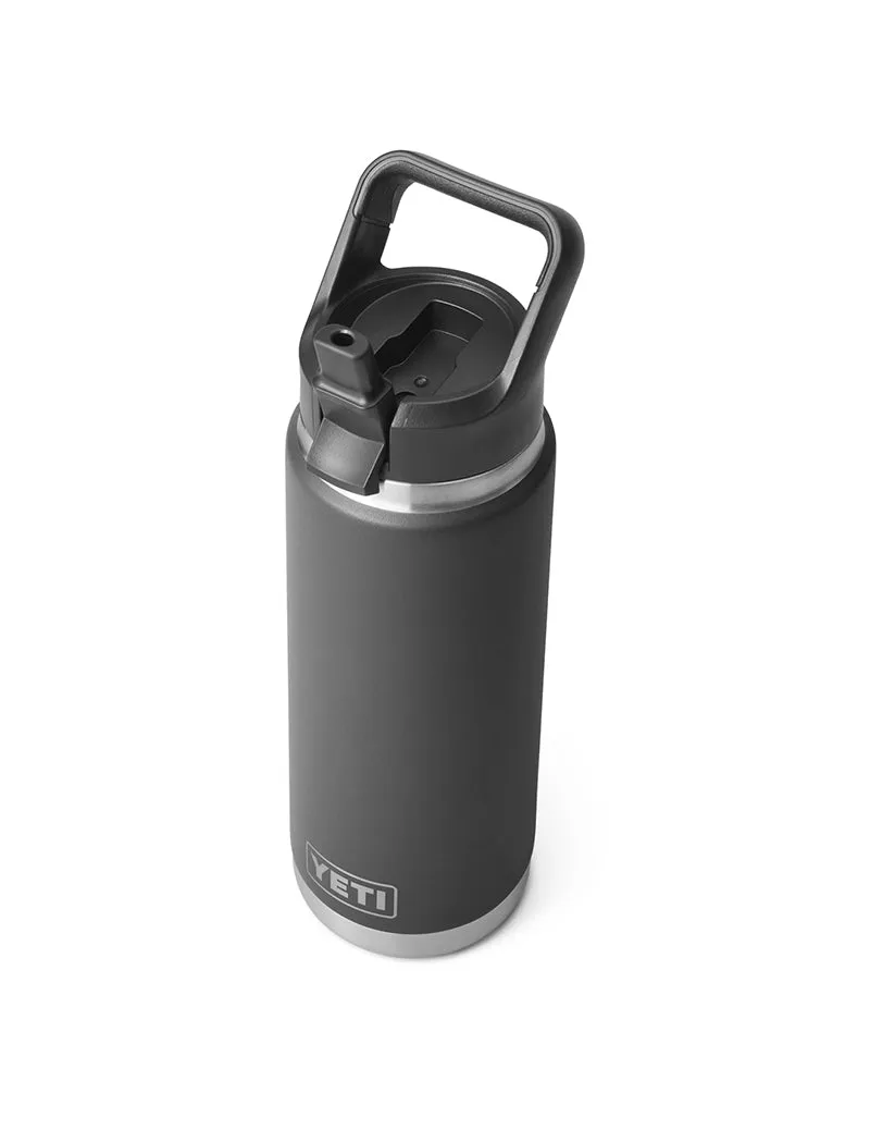 YETI Rambler 26oz Bottle with Straw Cap Black