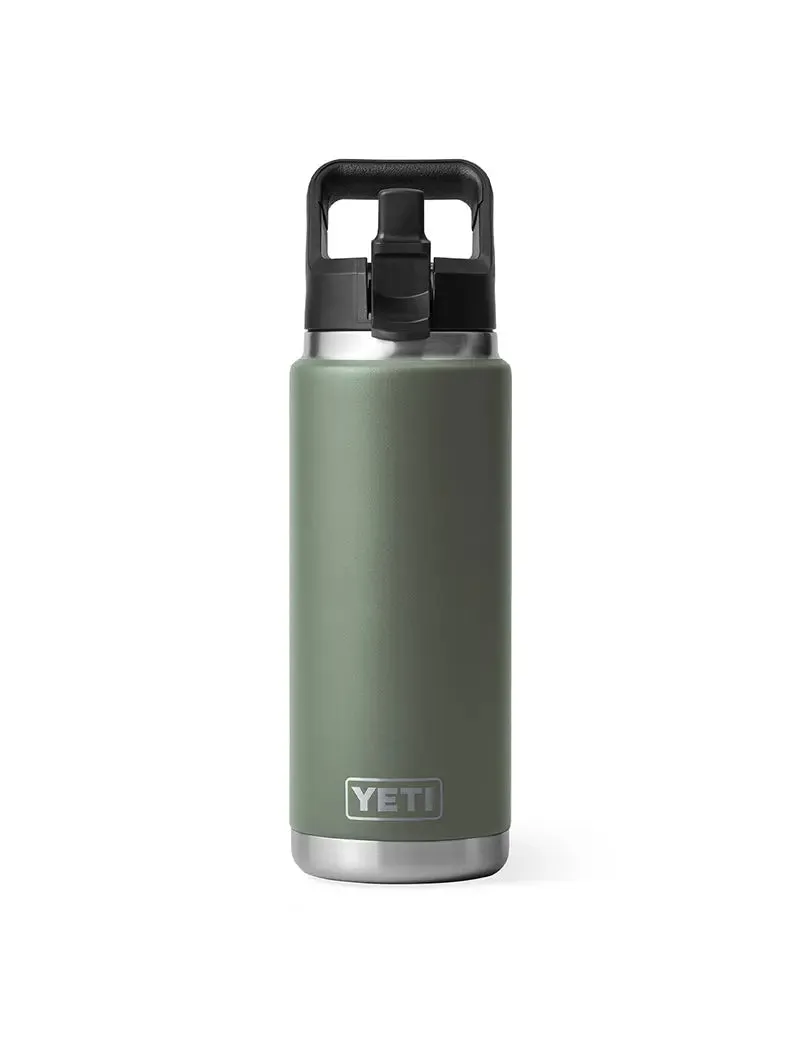 YETI Rambler 26oz Bottle with Straw Cap Camp Green